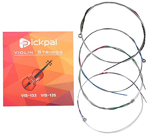 Cuerdas para violín 4/4, juego completo universal de núcleo acero sólido, cuerdas de repuesto E-A-D-G for músicos profesionales, estudiantes y prácticas diarias