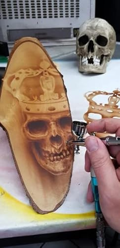 Herterich Products Airbrush Schablone König Totenkopfschädel - King Skull Stencil