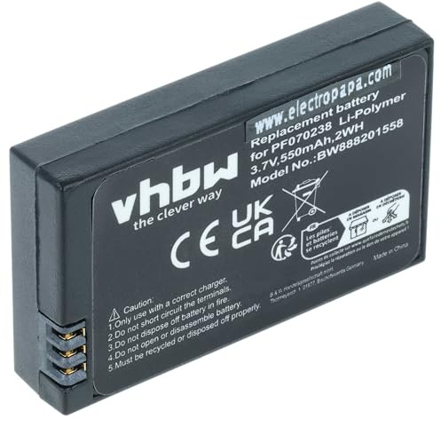 vhbw Battery compatible with Parrot Hydrofoil, Airborne Cargo, Jumping Sumo, Mini Drone Drone Multicopter Quadrocopter (550 mAh, 3.7 V, Li-polymer)