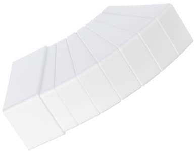 110x55mm Coude 15-60° Horizontal - Raccord/Connecteur pour Tuyau Rectangulaire - PVC