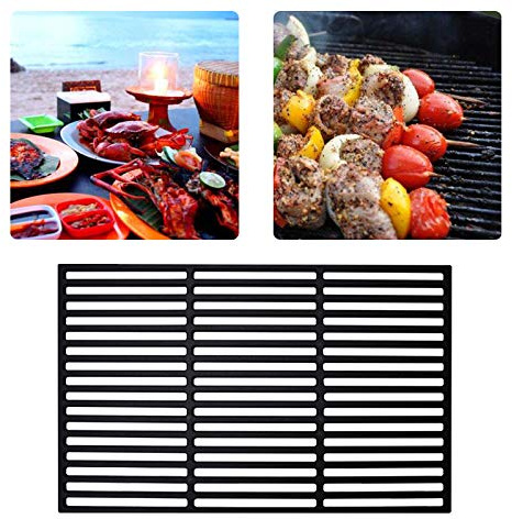 LZQ Gusseisen Rechteck Grillrost Grillgitter Gussrost Roste, Grillplatten für Gasgrill und Holzkohlegrill, Massiv und Emailliert (Größen 34 x 54 cm)