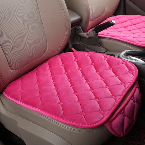 bangminda Auto Sitzauflage Sitzkissen Sitzbezüge Universal Plüsch Sitzauflagen Vordersitzbezüge Rücksitzbezüge Rücksitzkissenbezüge Auto Fahrzeug Sitzschut (2 Vordersitzbezüge, Rosa)