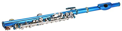 Flauta Piccolo Azul, Tecla E Francesa 6 Agujeros Piccolos Instrumento Clave Piccolos Tiene un Orificio de Sonido Dibujado con Precisión para Principiantes
