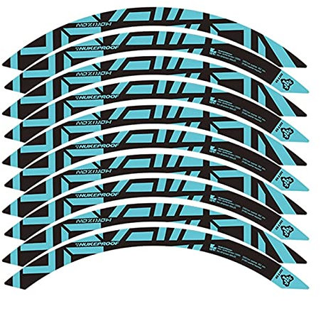BUSEB Bicycle Wheel Stickers Nuke-proof H-o-r-i-z-o-n MTB Rim Stickers Bike Wheel Set Decal Mountain Bike Rim Decal Bicycle Accessories (Color : 27.5er Lake Blue)