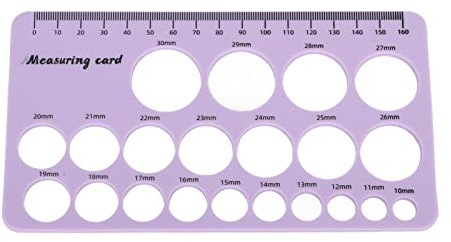 Breast Flange Measuring Tool, Foldable 1.5m Soft Tape Nipple Flange Ruler for Postpartum for Mothers (Purple)