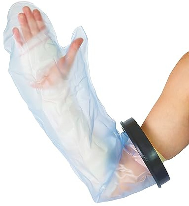 PEPE Mobility Gipsschutz Arm 50 cm, Wasserdichter Duschschutz Erwachsene | Wiederverwendbar für Gipsverbände und Bandagen, Silikonhülle mit Polypropylen-Vakuumring, Ohne Klebeband, Bis zum Ellenbogen