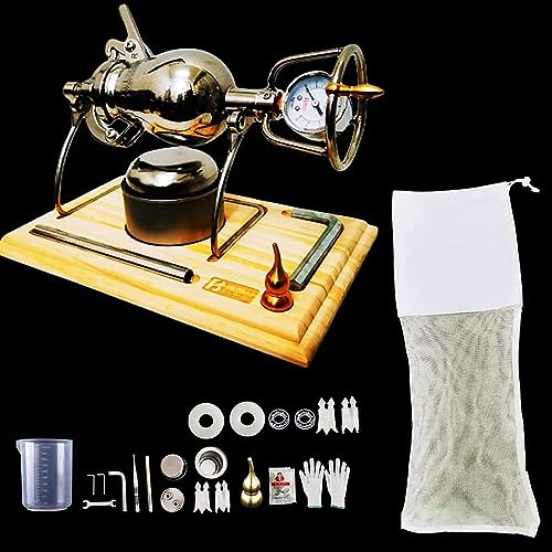 BDXZJ Popcorn Maker, Mini Machine À Pop-Corn À L'ancienne, Fabricant De Pop-Corn Manuelle, Machine À Pop-Corn À Haute Pression, 260Ml, 304 Stainless Steel