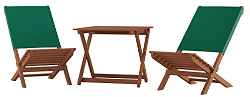 Erst-Holz Anglerstuhl Gartenstuhl Klappstuhl Grüner Bezug Buche Massiv