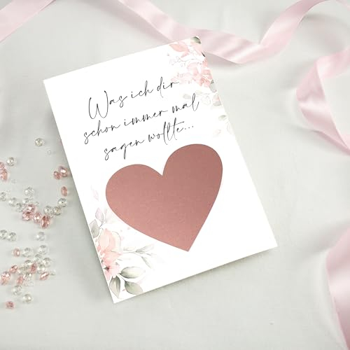 6 Rubbelkarten zum selber beschriften - Was ich dir schon immer mal sagen wollte - Gutschein blanco - Rubbellos für eigenen Text Geschenke Geschenkideen als Geschenk Gutschein zum Geburtstag