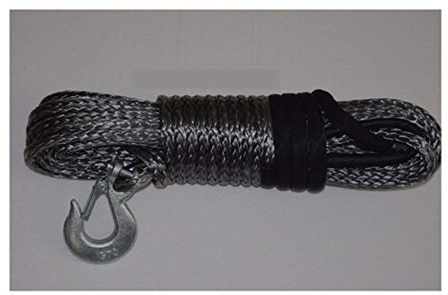 BomDog Abschleppseil, Grau 10 Mm X 30 M, 12 Zopf Synthetisches Windenseil, Windenkabel 10 Mm, Atv-Windenkabel, Abschleppseilauto Mit Windenseil