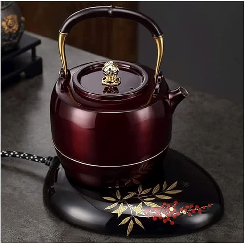 Bollitori elettrici Bollitore elettrico 700ML/23.7OZ Bollitore elettrico vintage cinese con spegnimento automatico Bollitore per acqua calda Facile da versare Teiera elettrica facilità d'uso