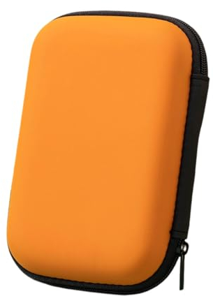 1 pezzi Custodia per Hard Disk Esterno 2.5'',Custodia Hard Disk Esterno 2.5per SDD HDD caso, Memoria Esterna Portatile Disco Esterno Protettiva Borsa Antiurto Rigida Cover Case, colore arancione