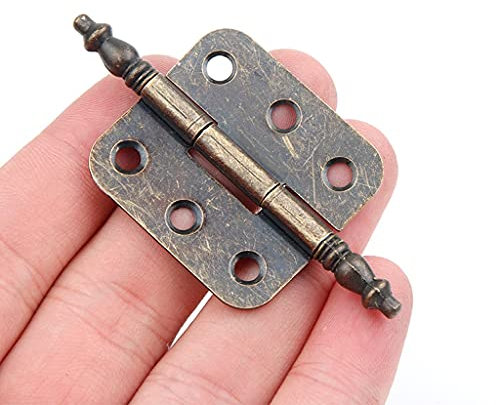 KIEYENS 70 * 35 mm, 10 Stück, antikes Bronze, Kronenkopfscharnier, 6 Löcher, für Schmuck, Geschenkboxen, dekorative Scharniere, Schrank, Möbelzubehör, Scharniere