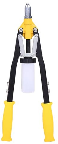Eacam Remachadora Manual, Pistola Remachadora Ciega Profesional de Alta Resistencia con 5 Boquillas para 3,2 Mm, 4,0 Mm, 4,8 Mm, 5,0 Mm, 6,4 Mm, Operación Rápida y Uso Cómodo,