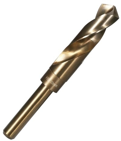 Vearter 20mm Spiralbohrer, HSS M2 Bohrer für Metall mit 12,7 mm Reduziertem Schaft, Schnellwechsel Metallbohrer für edelstahl Stahl, Kupfer, Aluminium, Zinklegierung, Holz und Kunststoff