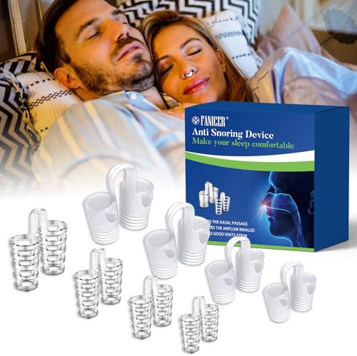 8er Sets Schnarchstopper, 4 Größen Schnarchstopper Wiederverwendbares SchnarchgeräT, Gegen Schnarchen Anti Schnarch Nasenclip für Besseren Atmen und Schlaf,Halten Sie Gut Atmen,Einfach Zu Bedienen