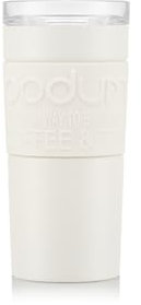 TRAVEL MUG Mug de voyage isotherme en inox double paroi, couvercle à vis hermétique, 0.35 l