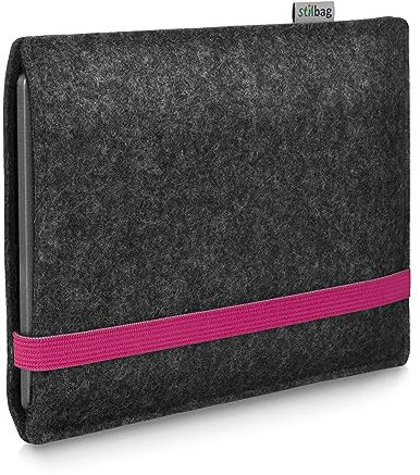 Stilbag Leon Étui de protection en feutre pour liseuse Amazon Kindle Paperwhite Kids – Couleur : anthracite/rose – Fabriqué en Allemagne