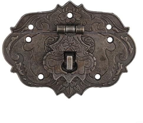 Raffiniertes Vintage-Design Scharniere aus Zinklegierung mit Vorhängeschloss für handgefertigte Holzkisten (Hasp)
