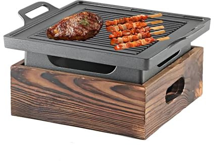 AIZYR Barbecue Portable Japonais Barbecue De Table D'extérieur, Barbecue Coréen Réchaud Hibachi en Alliage D'aluminium pour Pique-Nique, Voyage, Camping