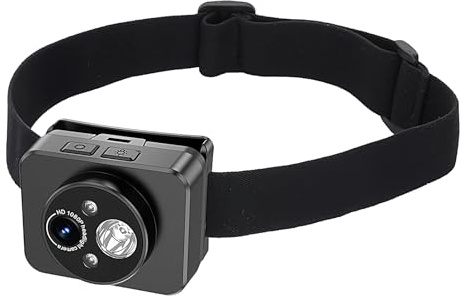 Wearable Video Recorder – Action Head Cam, Sensing Light Unit | Compact Smart Device Technology, Outdoor Hiking Accessory, Hands- Gadget for Exploration