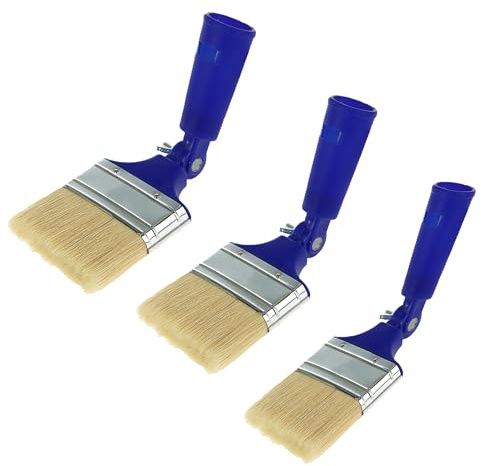 Ausziehbare Malpinsel, Zaunpinsel, verstellbare Pinsel für Wände, Decken und Zierleisten, langer Griff, Malerpinsel-Set für Zaunbeizen, Holzlackierung und DIY-Projekte, 3 Stück