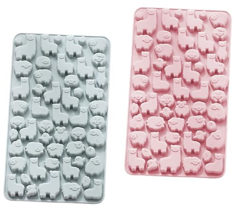 LIGIGWASH Stampo in Silicone Alimentare a Forma Di Alpaca 2 Pezzi Per Cioccolato e Caramelle Fai Da Te, Flessibile e Riutilizzabile Per Dolci Fatti in Casa