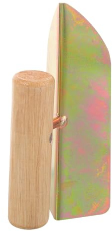 HONITANO Paleta de Esquina Profesional con Mango de Madera Llana Duradera para Masilla Cortador y Raspador para Alisar Paredes y Juntas Herramienta Resistente para Construcción
