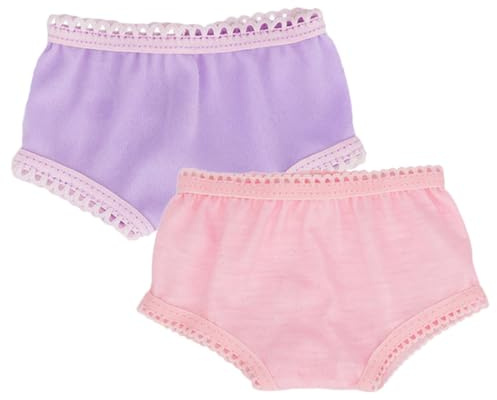 BESPORTBLE 2 pièces Culottes pour Poupées Lot de sous-vêtements Miniatures Doux pour Accessoires de Jouets Design Simple et Réaliste pour Jeu Imagination Familiale