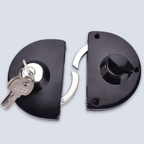 Opatiny Verrou de porte en verre à double boulon en acier inoxydable sans cadre, double porte battante ou coulissante, épaisseur de porte maximale de 60 mm