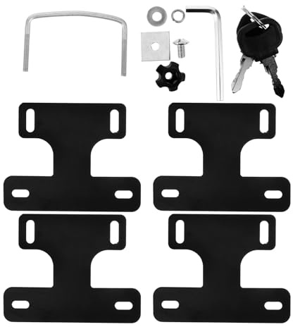 ERINGOGO Lot de 4 Clips de Barre Transversale Universels pour Porte-Bagages de Voiture Pinces de Fixation Robustes Compatibles SUV et Voitures Accessoires Voyage pour Galeries de Toit