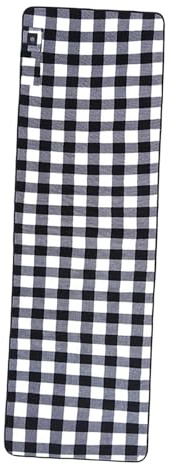 YsXoWiui Sacco a Pelo Riscaldabile con Coperta Termica Materassino USB Pieghevole in Poliestere/flanella Riscaldamento Veloce E Regolabile Adatto a Campeggio a, Griglia in Bianco E Nero