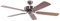 Pepeo Ventilatore A Soffitto Senza Illuminazione Potkuri, Argento Invecchiato, Pale Quercia, 132 Cm