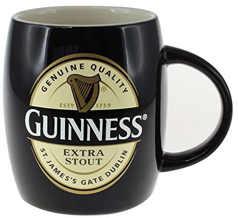 Keramik Guinness Schaftbecher mit Extra Stout Label, Farbe: schwarz