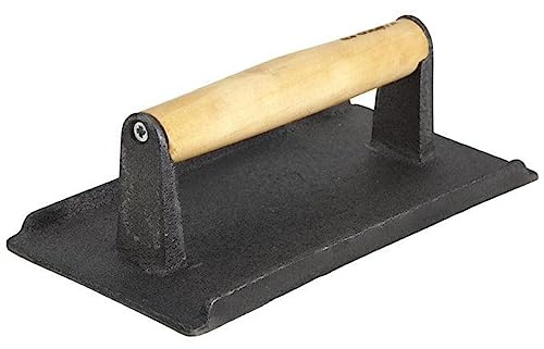 Winco, Black, Tan, SWA-2 Cast Iron Steak Weight, 4.25 8.25-Inch, Medium