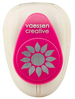 Vaessen Creative Craft Paper Punch - Sunflower - 2,5 x 2,5 cm - Circle Cutter for Crafting and Card Making