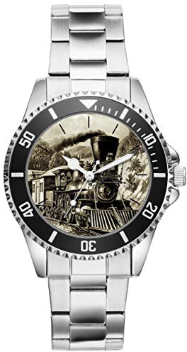 KIESENBERG Lokomotive Geschenk Artikel Fan Uhr 20502