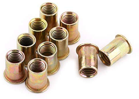 éCrou à Rivets Fileté Plat En Acier Au Carbone, Fixation à Bride (M6)