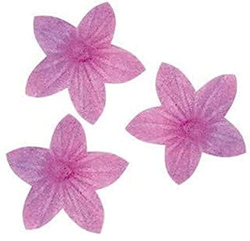 dekora - Boîte de 400 Mini Fleurs en Gaufrettes lilas pour Décoration - Fleurs Comestibles pour Gâteaux - Gaufrettes pour la Décoration de Gâteaux d'Anniversaire, 2 cm