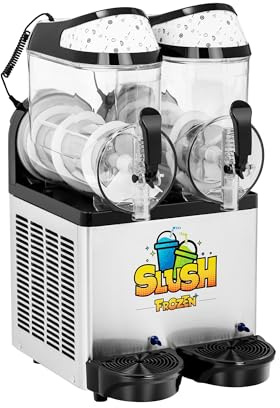 Royal Catering RCSL 2/10 Slush-Maschine 2 x 12 l LED 600 W Nachtmodus Slush Ice Maschine Slush Eis Maker