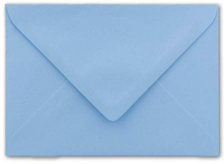 50 DIN C6 Briefumschläge hellblau 11,4 x 16,2 cm 90 g/m² Nassklebung Post-Umschläge ohne Fenster ideal für Weihnachten Grußkarten Einladungen von Ihrem Glüxx-Agent