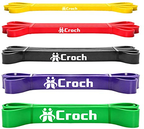 Resistance Bands aus Naturlatex Widerstandsband als Widerstand und Unterstützung für Klimmzughilfe mit Übungsanleitung, Krafttraining und Muskelaufbau