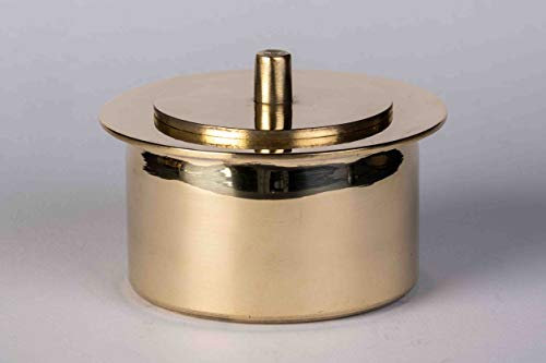 IDYL Rottenecker Brennkammer mittelgroß | ⌀ 9 cm | Brennkammer aus Metall goldfarben beschichtet |