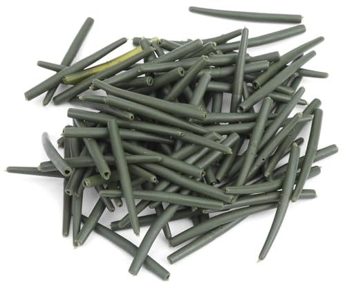 VBESTLIFE 100Pcs / Set 36MM Karpfen-Angelgerät Anti-Tangle-Sleeves Terminal Connect Gummischlauch-Angelzubehör-Set