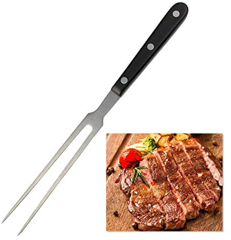Fleischgabel Edelstahl Bratengabel Edelstahl Länge 16.5cm, Gesamtlänge 29cm Tranchiergabel Grillgabel Servier Grillgabel Fleischgabel Mit Kunststoffgriff Für Grill Küche Truthahn Braten Abendessen