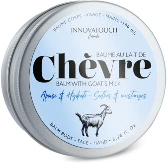 Innovatouch Cosmetic Baume Corps Mains et Visage au Lait de Chèvre 100ml pour Hydrater et Nourrir la Peau