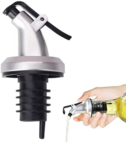 Keptfeet Beccuccio per Olio d'oliva - Beccuccio versatore per Bottiglia di Vino Resistente alle perdite con Tappo | Forniture Multiuso per beccuccio per liquori per Olio, Vino, Alcol, aceto e Salsa