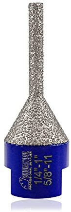 SHDIATOOL Diamond Finger Milling Bits for Enlarging Shaping or Round Bevel Existing Holes of Porcelain Tile Ceramic Marble Granite 6-25MM