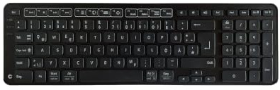 Contour Balance Keyboard | Tastatur kabellos mit USB Dongle| QWERTZ Layout | Super Flache Funktastatur | Nummernblock + Mediatasten | Für Zuhause und Arbeit | Für Windows und Mac