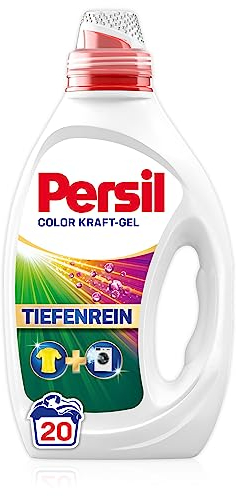 Persil Color Kraft-Gel (20 Waschladungen), Flüssigwaschmittel mit Tiefenrein Technologie, Colorwaschmittel für reine Wäsche und hygienische Frische für die Maschine, wirksam ab 20 °C